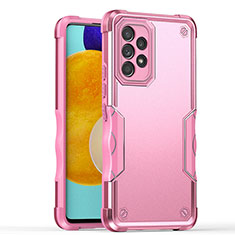 Custodia Silicone e Plastica Opaca Cover QW1 per Samsung Galaxy A52 5G Oro Rosa