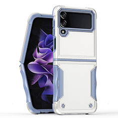 Custodia Silicone e Plastica Opaca Cover QW1 per Samsung Galaxy Z Flip4 5G Bianco
