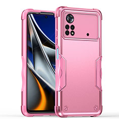 Custodia Silicone e Plastica Opaca Cover QW1 per Xiaomi Redmi Note 11E Pro 5G Oro Rosa