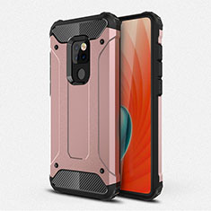 Custodia Silicone e Plastica Opaca Cover R01 per Huawei Mate 20 Oro Rosa