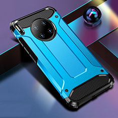 Custodia Silicone e Plastica Opaca Cover R01 per Huawei Mate 30 Pro Blu