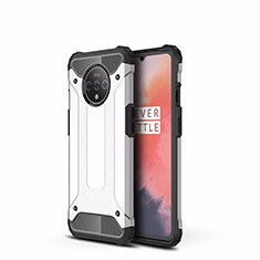 Custodia Silicone e Plastica Opaca Cover R01 per OnePlus 7T Bianco