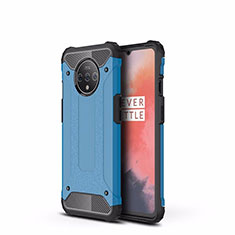 Custodia Silicone e Plastica Opaca Cover R01 per OnePlus 7T Cielo Blu