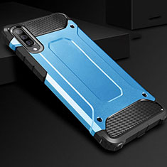Custodia Silicone e Plastica Opaca Cover R01 per Samsung Galaxy A70 Cielo Blu