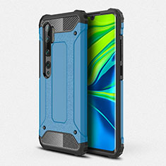 Custodia Silicone e Plastica Opaca Cover R01 per Xiaomi Mi Note 10 Pro Cielo Blu