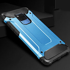 Custodia Silicone e Plastica Opaca Cover R02 per Huawei Mate 20 X 5G Cielo Blu