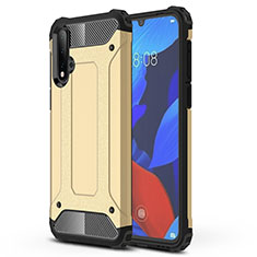 Custodia Silicone e Plastica Opaca Cover R02 per Huawei Nova 5 Oro