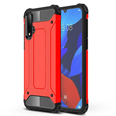 Custodia Silicone e Plastica Opaca Cover R02 per Huawei Nova 5 Rosso