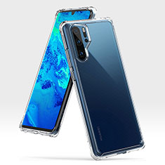 Custodia Silicone e Plastica Opaca Cover R02 per Huawei P30 Pro Chiaro