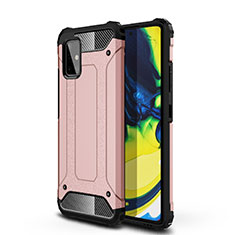 Custodia Silicone e Plastica Opaca Cover U01 per Samsung Galaxy A71 4G A715 Oro Rosa