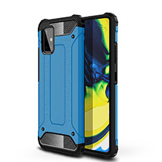Custodia Silicone e Plastica Opaca Cover U01 per Samsung Galaxy A71 5G Cielo Blu