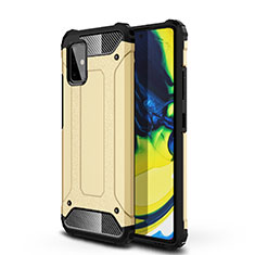 Custodia Silicone e Plastica Opaca Cover U01 per Samsung Galaxy A71 5G Oro