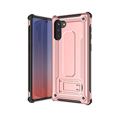 Custodia Silicone e Plastica Opaca Cover U01 per Samsung Galaxy Note 10 Oro Rosa