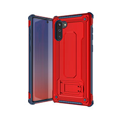 Custodia Silicone e Plastica Opaca Cover U01 per Samsung Galaxy Note 10 Rosso