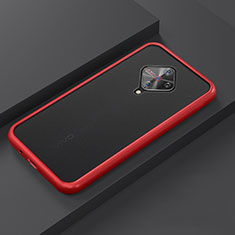 Custodia Silicone e Plastica Opaca Cover U01 per Vivo X50 Lite Rosso