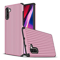 Custodia Silicone e Plastica Opaca Cover U02 per Samsung Galaxy Note 10 Rosa