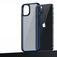 Custodia Silicone e Plastica Opaca Cover U04 per Apple iPhone 13 Blu
