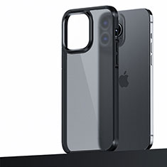 Custodia Silicone e Plastica Opaca Cover U04 per Apple iPhone 13 Pro Max Nero