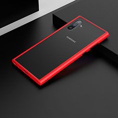 Custodia Silicone e Plastica Opaca Cover U04 per Samsung Galaxy Note 10 Rosso