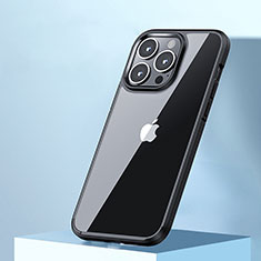 Custodia Silicone e Plastica Opaca Cover U05 per Apple iPhone 14 Pro Nero