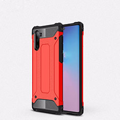 Custodia Silicone e Plastica Opaca Cover U05 per Samsung Galaxy Note 10 5G Rosso