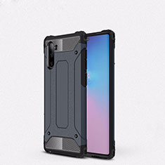 Custodia Silicone e Plastica Opaca Cover U05 per Samsung Galaxy Note 10 Blu