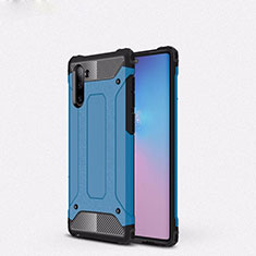 Custodia Silicone e Plastica Opaca Cover U05 per Samsung Galaxy Note 10 Cielo Blu