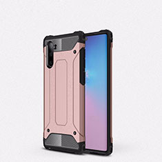 Custodia Silicone e Plastica Opaca Cover U05 per Samsung Galaxy Note 10 Oro Rosa