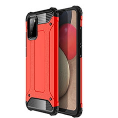 Custodia Silicone e Plastica Opaca Cover WL1 per Samsung Galaxy A02s Rosso