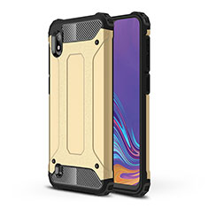 Custodia Silicone e Plastica Opaca Cover WL1 per Samsung Galaxy A10 Oro