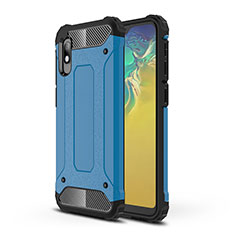 Custodia Silicone e Plastica Opaca Cover WL1 per Samsung Galaxy A10e Blu