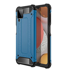 Custodia Silicone e Plastica Opaca Cover WL1 per Samsung Galaxy A12 Blu