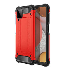 Custodia Silicone e Plastica Opaca Cover WL1 per Samsung Galaxy A12 Nacho Rosso