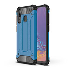 Custodia Silicone e Plastica Opaca Cover WL1 per Samsung Galaxy A20 Blu