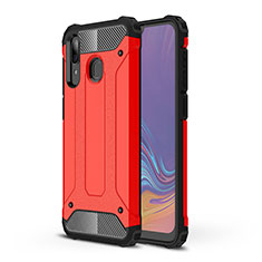 Custodia Silicone e Plastica Opaca Cover WL1 per Samsung Galaxy A20 Rosso