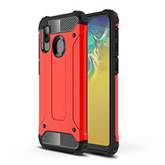 Custodia Silicone e Plastica Opaca Cover WL1 per Samsung Galaxy A20e Rosso