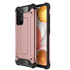 Custodia Silicone e Plastica Opaca Cover WL1 per Samsung Galaxy A52s 5G Oro Rosa