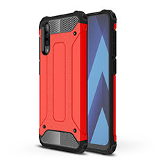 Custodia Silicone e Plastica Opaca Cover WL1 per Samsung Galaxy A70S Rosso
