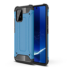 Custodia Silicone e Plastica Opaca Cover WL1 per Samsung Galaxy A91 Blu