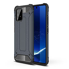 Custodia Silicone e Plastica Opaca Cover WL1 per Samsung Galaxy A91 Blu Notte