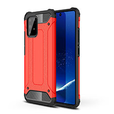 Custodia Silicone e Plastica Opaca Cover WL1 per Samsung Galaxy A91 Rosso
