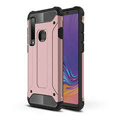 Custodia Silicone e Plastica Opaca Cover WL1 per Samsung Galaxy A9s Oro Rosa