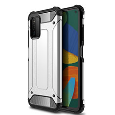Custodia Silicone e Plastica Opaca Cover WL1 per Samsung Galaxy F52 5G Argento