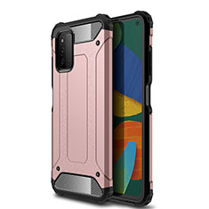 Custodia Silicone e Plastica Opaca Cover WL1 per Samsung Galaxy F52 5G Oro Rosa