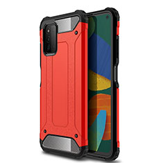 Custodia Silicone e Plastica Opaca Cover WL1 per Samsung Galaxy F52 5G Rosso