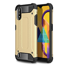 Custodia Silicone e Plastica Opaca Cover WL1 per Samsung Galaxy M01 Oro