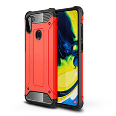 Custodia Silicone e Plastica Opaca Cover WL1 per Samsung Galaxy M11 Rosso
