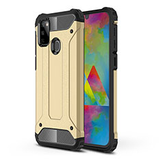 Custodia Silicone e Plastica Opaca Cover WL1 per Samsung Galaxy M21 Oro