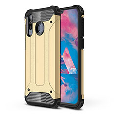 Custodia Silicone e Plastica Opaca Cover WL1 per Samsung Galaxy M30 Oro
