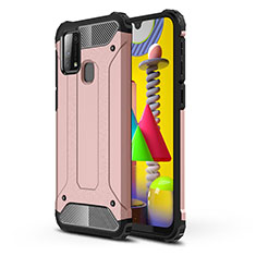 Custodia Silicone e Plastica Opaca Cover WL1 per Samsung Galaxy M31 Oro Rosa